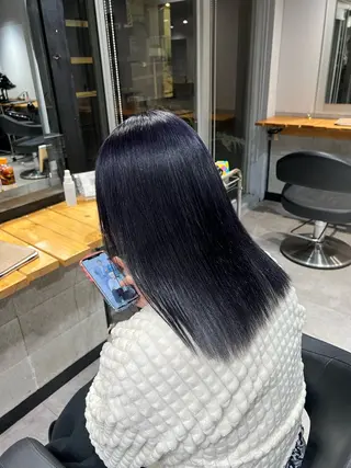 セミロング カラー NANAMI🩵 大人可愛い韓国ヘアのヘアスタイル