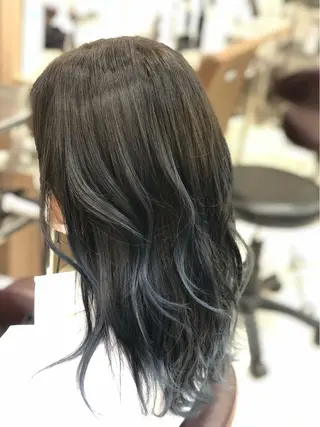 セミロング カラー メンズ 🐾 Ash日暮里 ひろと🐾のヘアスタイル