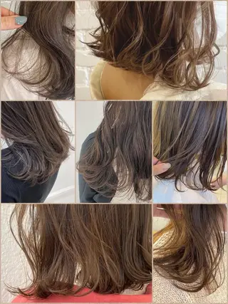 ミディアム カラー 🖤顔まわり 盛れヘア⟡アズサ🖤のヘアスタイル