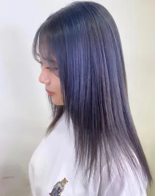 ロング カラー ヘアアレンジ TSUNA 🌙 Lim 五反田のマツエク・マツパデザイン