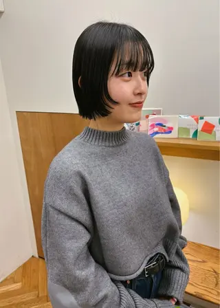 ショート カラー 西山 紗耶香🪽 透明感カラー/ボブのヘアスタイル