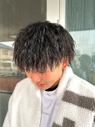 パーマ メンズ 前田 匡蔵のヘアスタイル