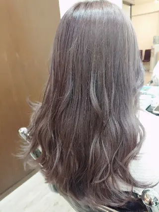 セミロング 顔周りカットレイヤー 　髪質改善　くまーのヘアスタイル