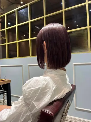 ミディアム カラー 🎀♥️推しカラー tomoka💜🍭のヘアスタイル