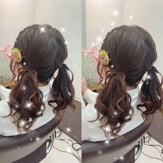 ロング ヘアアレンジ 新宿三丁目アイドル ヘアメイクたでぬまのヘアスタイル