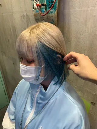ショート カラー ハイトーン/メンズ/ ウルフ特化   小松のヘアスタイル
