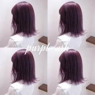 ミディアム カラー ウルフカット ハッシュカット/七海のヘアスタイル