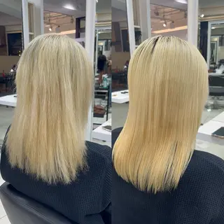 ミディアム パーマ 縮毛矯正指名No.1 艶カラー/SHIMAのヘアスタイル