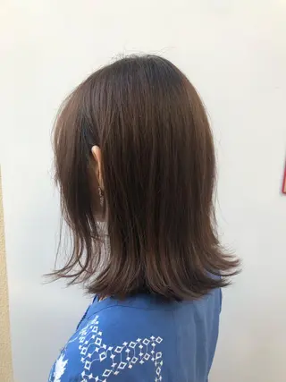 ミディアム カラー パーマ ヘアアレンジ 【白髪ぼかし 専門GBG】自由が丘のヘアスタイル