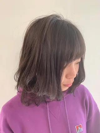 ミディアム カラー パーマ ヘアアレンジ 加藤 綾華のヘアスタイル