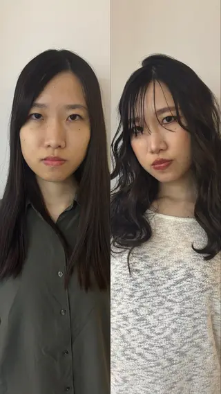 セミロング 大阪／ハイトーン ／アレンジ／りなのヘアスタイル