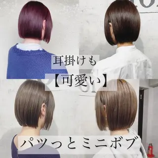 ショート カラー ボブ　ショート 特化 迫田紘史のヘアスタイル