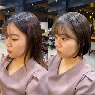 ショート カラー 透明感カラー🌿 グレージュ🐺陽介のヘアスタイル