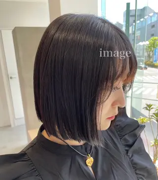 ミディアム 小村 理音のヘアスタイル