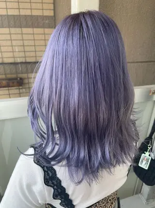 ロング カラー 岩谷/ブリーチ 🪽透明感カラーのヘアスタイル