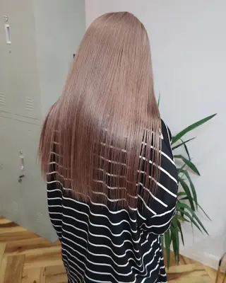 ロング カラー 髪質改善.縮毛矯正 ×韓国ヘアyukiのヘアスタイル