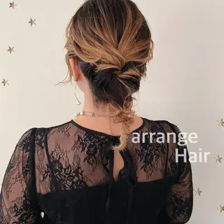 ミディアム ヘアアレンジ 市川 千夏のヘアスタイル