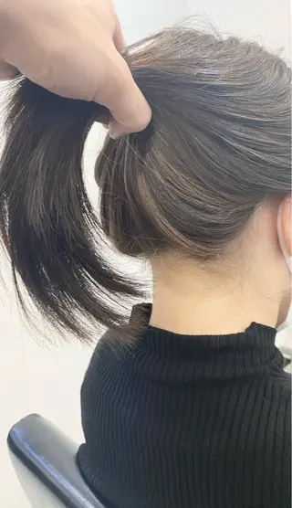 セミロング カラー opus 店長大和 レイヤー/赤み消しのヘアスタイル