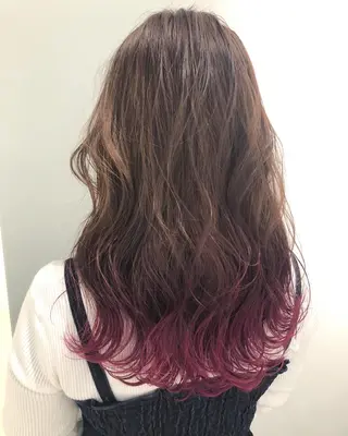 ロング カラー パーマ ヘアアレンジ 酸性縮毛矯正のプロ 杉山玲介のヘアスタイル