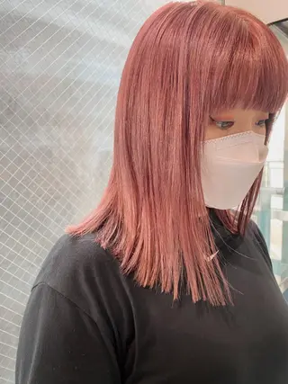 セミロング カラー ヨシモトリョウ 髪質改善/美髪のヘアスタイル