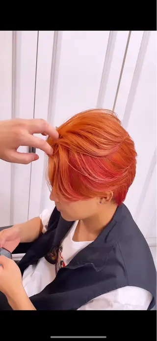 カラー メンズ特化/上野 暖色カラー ダイチのヘアスタイル