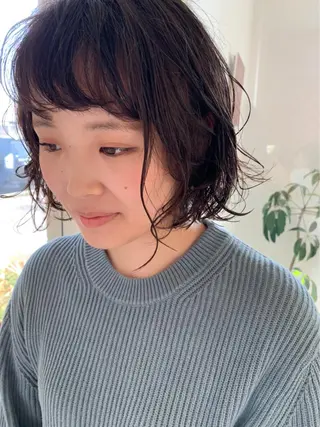 ミディアム パーマ 鶴岡で縮毛矯正なら お任せ！ハヤシナオミのヘアスタイル