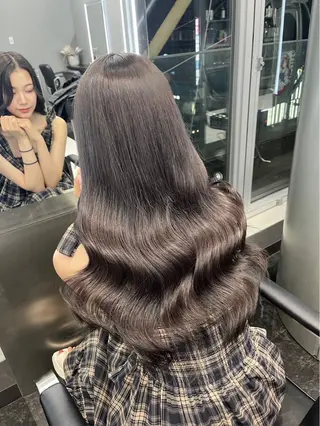 セミロング カラー ヘアアレンジ ダブルカラー特化💍 tiam💍韓国ヘアのヘアスタイル
