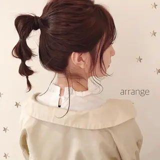 ミディアム ヘアアレンジ 市川 千夏のヘアスタイル