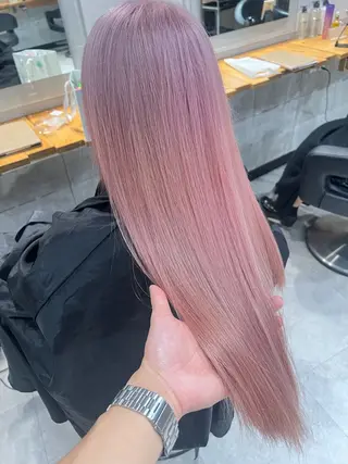ロング カラー メンズ honoka ワンカラー/髪質改善のヘアスタイル