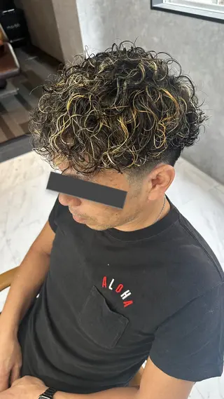 カラー パーマ メンズ Mayo/ダブルカラ メンズカット/カラーのヘアスタイル