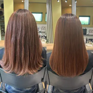 ロング パーマ hub hair レイヤー/透明感のヘアスタイル