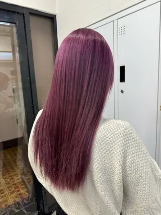 ロング 横浜🦋ハイトーン 🫐シャドウルーツのヘアスタイル