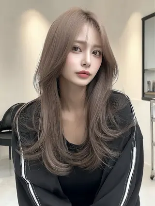 カラー てる🍒レッド🍓 艶カラー/ハイトーンのヘアスタイル