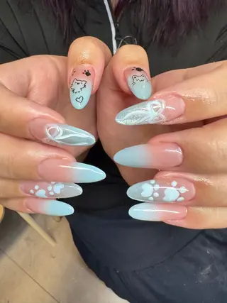 ネイル 痛ネイル 長さ出し/パラジェルのネイルデザイン