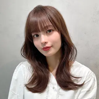 ミディアム カラー ヘアアレンジ ブリーチなしカラー /新百合ヶ丘/安形翔のヘアスタイル