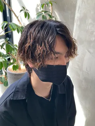 ショート パーマ メンズ 波巻きスパイラルパー マ/シャドウパーマ駿のヘアスタイル