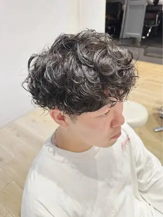 ショート パーマ メンズ レイヤー/ショート chere狭山のヘアスタイル