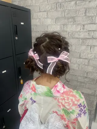 ロング ヘアアレンジ MOMO艶髪 🩵モテカラーのヘアスタイル
