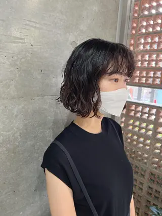 パーマ ボブパーマコテ巻き風 パーマNo1深江秀平のヘアスタイル