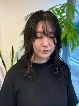 セミロング パーマ 悩みを解決💫似合せ RENのヘアスタイル