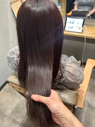 ロング カラー パーマ 久木原 ゆりのヘアスタイル
