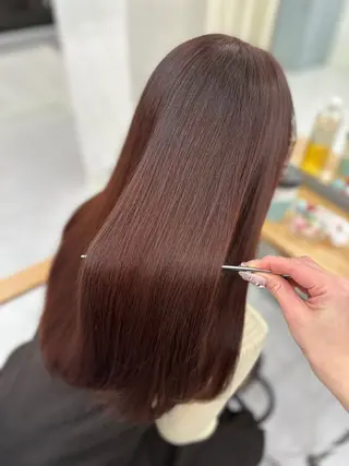 ロング カラー 髪質改善🩵縮毛矯正 代々木/木下のヘアスタイル
