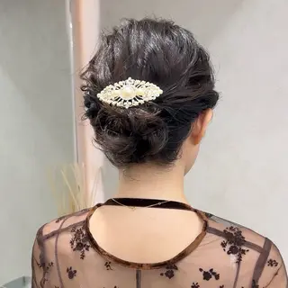 ヘアアレンジ monaヘアアレンジ 🎀/お呼ばれのヘアスタイル