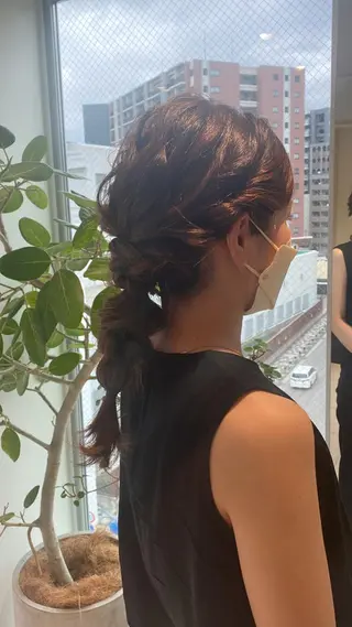 ヘアアレンジ 透明感モテ艶髪カラー Gallicaイリサのヘアスタイル