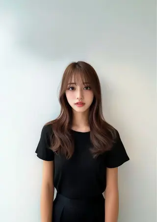 ミディアム カラー 縮毛矯正 特化生田のヘアスタイル
