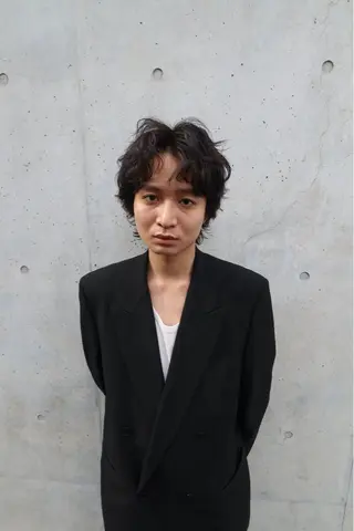 ショート カラー パーマ メンズ レイヤーカット/ブリ ーチ/motokiのヘアスタイル