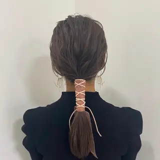 セミロング ヘアアレンジ クレアラルーチェ 天神西通りのマツエク・マツパデザイン