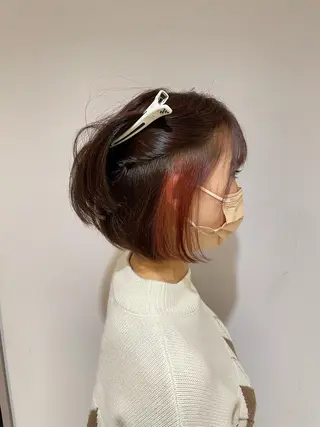 ショート 縮毛矯正×髪質改善× 艶髪カラー 小笠原躍のヘアスタイル