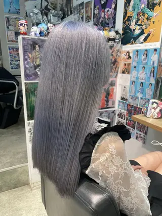 セミロング 似合わせカット/ デザインカラー🦄のヘアスタイル
