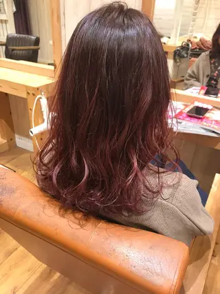 ミディアム カラー lucia RYOのヘアスタイル